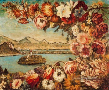 Surrealismus Werke - Insel und Blume Mädchenande Giorgio de Chirico Surrealismus